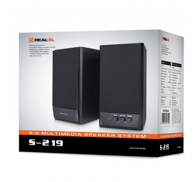 Акустична система REAL-EL S-219 Black