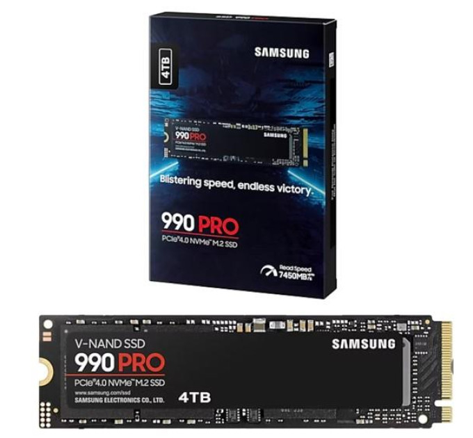 Samsung Накопичувач SSD M.2 2280 4TB 990 PRO Samsung (MZ-V9P4T0BW)