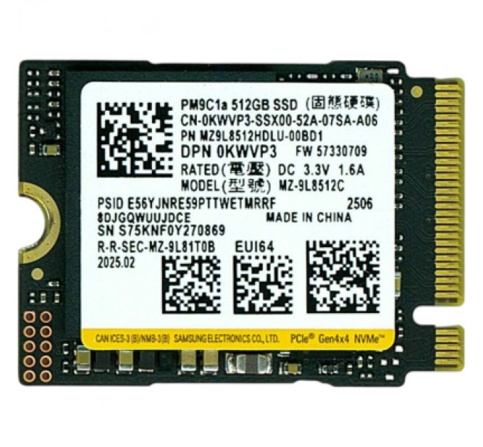 Накопичувач SSD M.2 2230 512GB Samsung (MZ9L8512HDLU-00BD1)