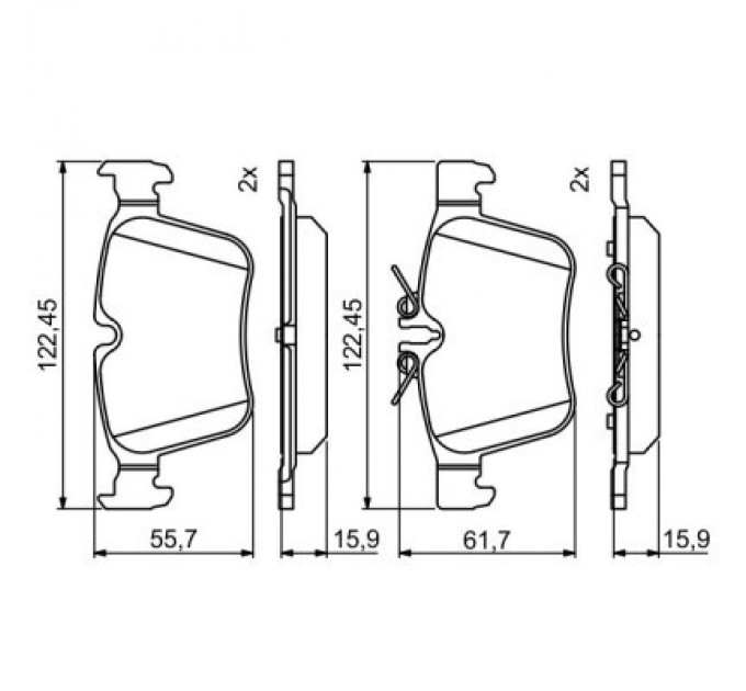 Гальмівні колодки Bosch 0986495394