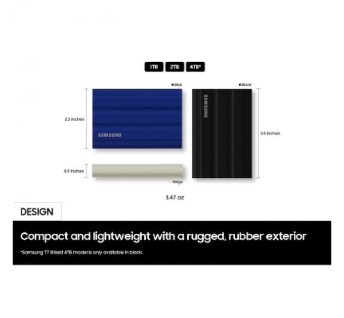 Накопичувач SSD USB 3.2 2TB T7 Shield Samsung (MU-PE2T0R/WW)