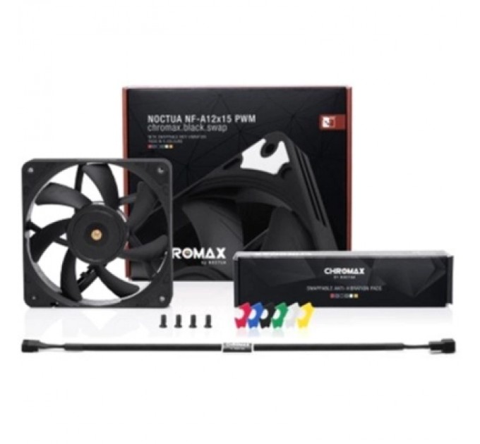 Кулер до корпусу Noctua NF-A12x15 PWM CHROMAX. BLACK. SWAP