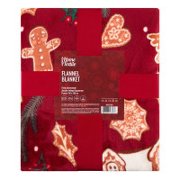 Плед Ardesto Christmas Flannel 160х200см, 100% поліестер, імбирні будиночки (ART0121PB)
