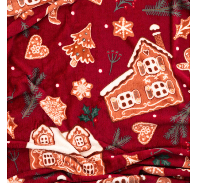 Ardesto Плед Ardesto Christmas Flannel 160х200см, 100% поліестер, імбирні будиночки (ART0121PB)