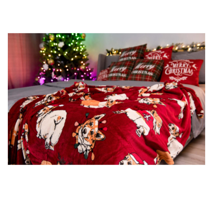 Ardesto Плед Ardesto Christmas Flannel 160х200см, 100% поліестер, різдвяні коргі (ART0119PB)