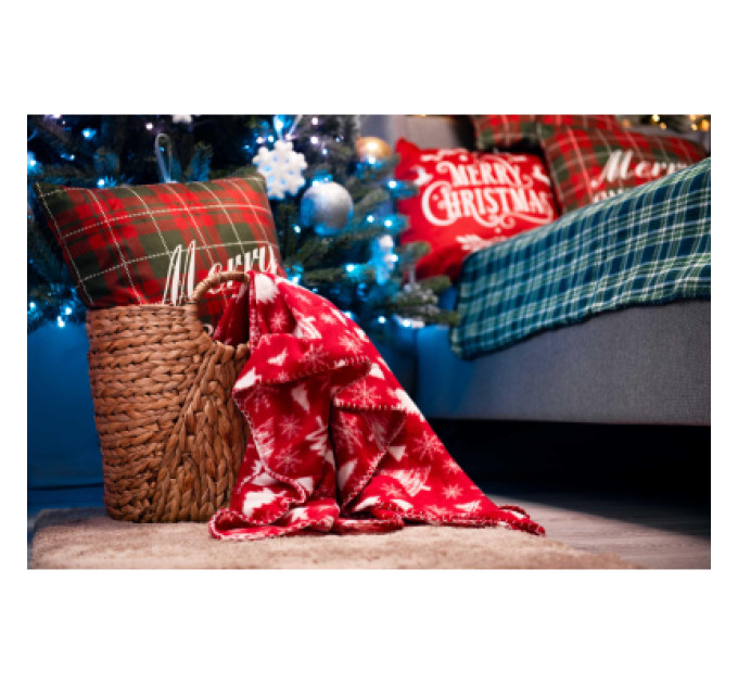 Ardesto Плед Ardesto Christmas Fleece 130x160см, 100% поліестер, засніжені ялинки (ART0715PB)