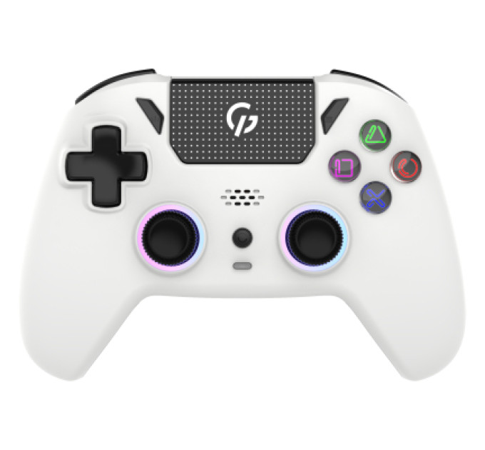 GamePro Геймпад GamePro із зарядною станцією 2.4G/BT 5.1/USB (Switch/PC/PS/iOS/Android) RGB White (GPS20W)