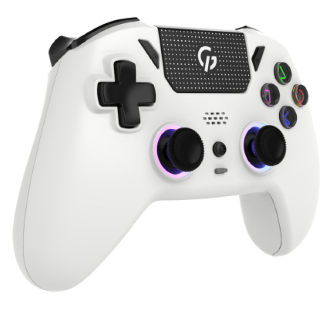 GamePro Геймпад GamePro із зарядною станцією 2.4G/BT 5.1/USB (Switch/PC/PS/iOS/Android) RGB White (GPS20W)