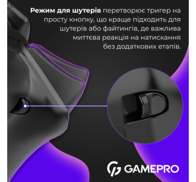 GamePro Геймпад GamePro із зарядною станцією BT 5.3/USB/2.4 ГГц (Switch/PC/iOS/Android) RGB Black (GPX13BDOC)