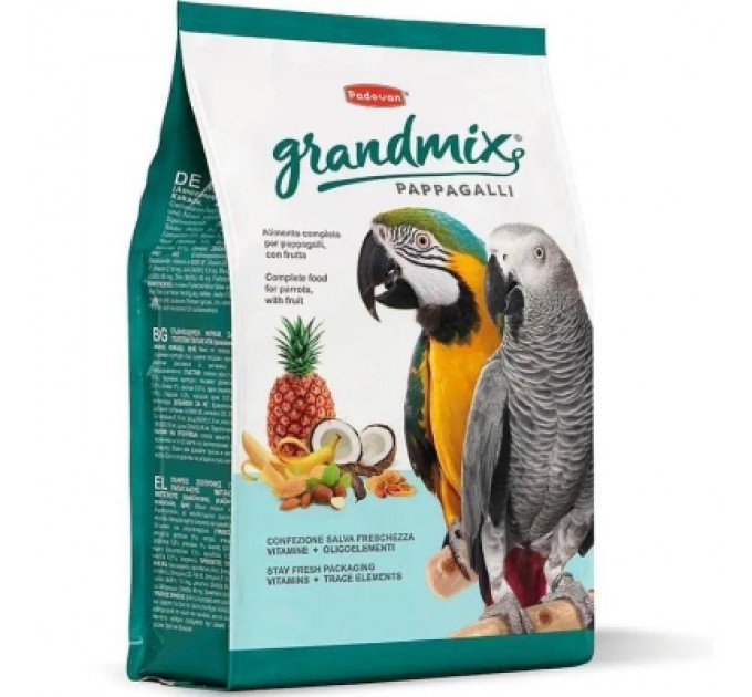 Корм для птахів Padovan GrMix pappagalli для великих папуг 2 кг (8001254006536)