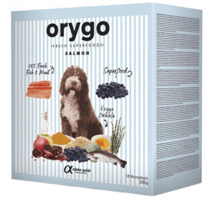 Напіввологий корм для собак Orygo Salmon (18х200 г) 3.6 кг (8436586312152)