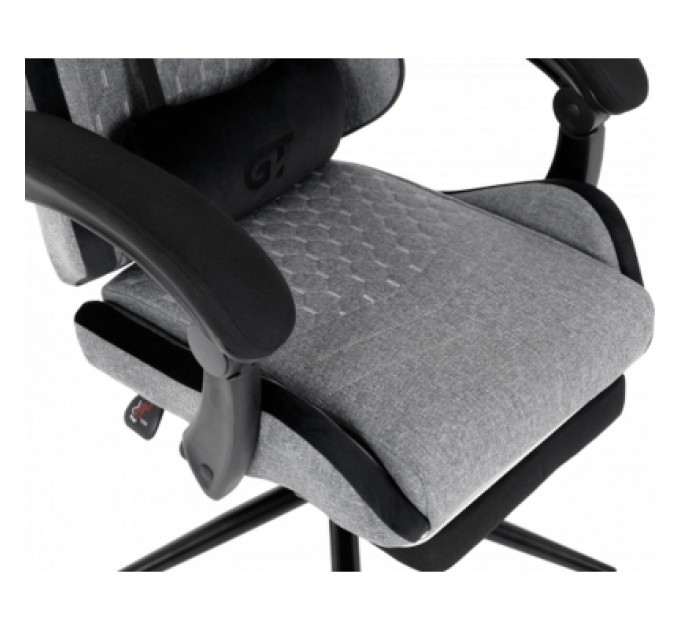 Крісло ігрове GT Racer X-2324 Gray/Black (X-2324 Fabric Gray/Black Suede)
