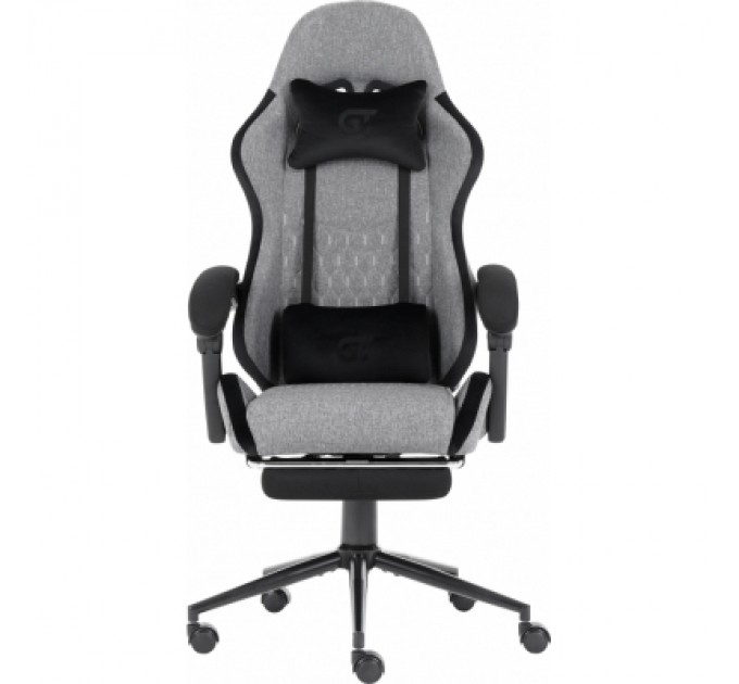 Крісло ігрове GT Racer X-2324 Gray/Black (X-2324 Fabric Gray/Black Suede)