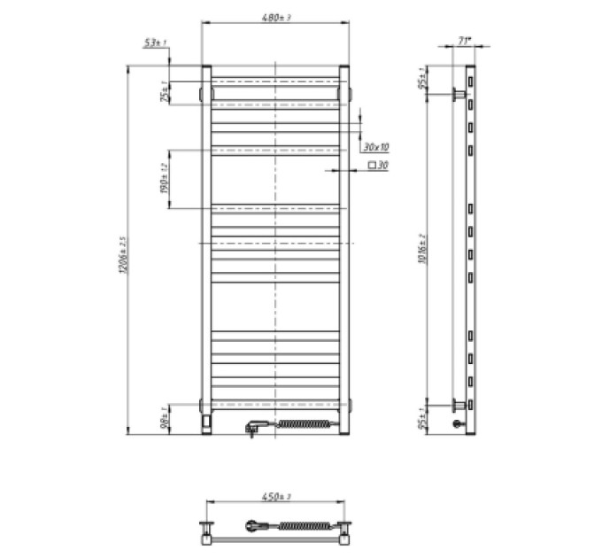 Navin Сушарка для рушників Navin Авангард 480x1200 (12-228055-4812)