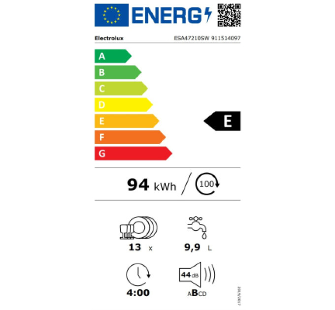 Electrolux Посудомийна машина Electrolux ESA47210SW