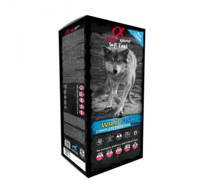 Напіввологий корм для собак Alpha Spirit Semi-moist WILD FISH BAG 9 кг (8436586310141)