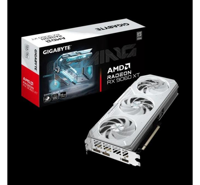 GIGABYTE Відеокарта AMD Radeon RX 9060 XT 16GB GDDR6 Gaming OC Ice Gigabyte (GV-R906XGAMINGOCICE-16GD)