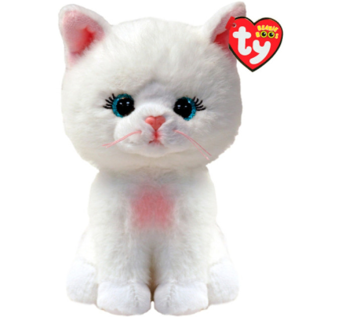 Ty М'яка іграшка Ty Beanie Babies Біла кішка Amelia 15 см (37377)