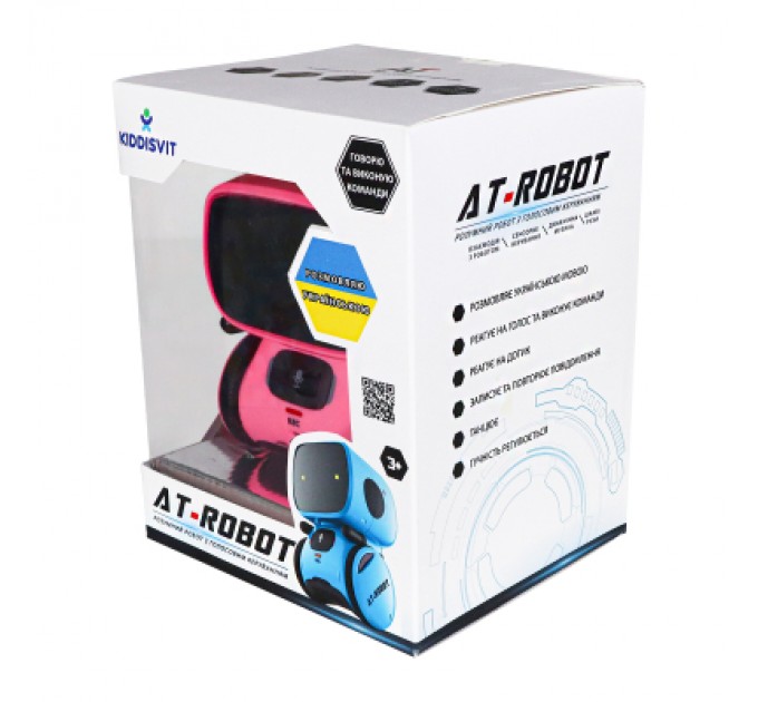 Інтерактивна іграшка AT-Robot робот з голосовим керуванням рожевий, український (AT001-04-UKR)