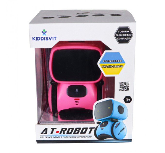 Інтерактивна іграшка AT-Robot робот з голосовим керуванням рожевий, український (AT001-04-UKR)