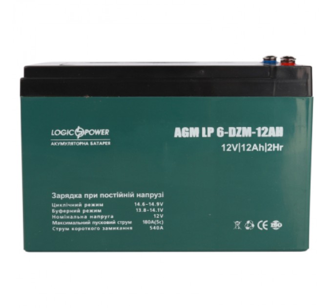 Батарея до ДБЖ LogicPower 12V 12Ah LP-6-DZM-12 (9172)