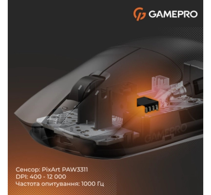 GamePro Мишка GamePro Genesis Wizard Wireless/Bluetooth/USB Black (GM160B)