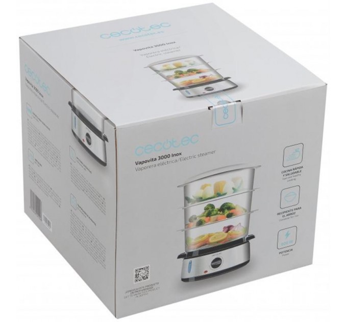 Пароварка Cecotec Vapovita 3000 Inox CCTC-04109 (8435484041096)