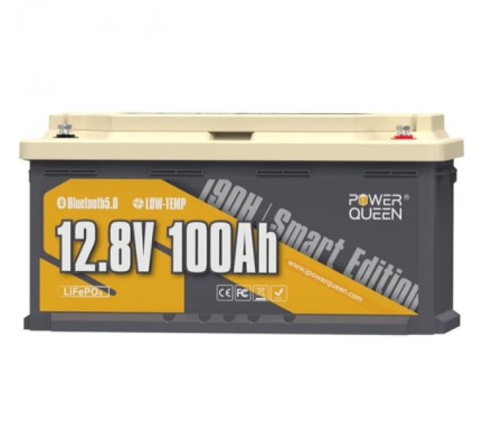 Батарея LiFePo4 Power Queen RV190 12.8V 100Ah H190 (P12V100-RV190-BT-4-AC150)