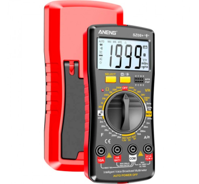 Цифровий мультиметр ANENG AN-SZ08+, V, A, R, C, T, F, функція hFE (AN-SZ08+)