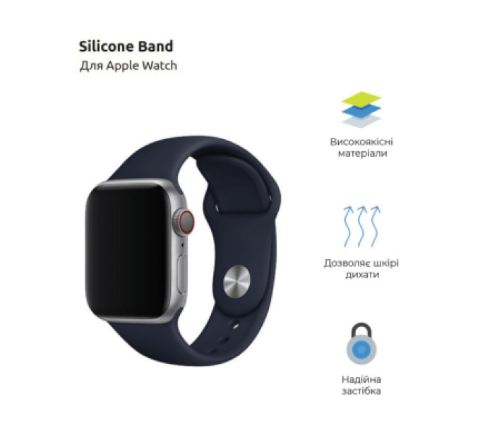 Armorstandart Ремінець до смарт-годинника Armorstandart Sport Band (3 Straps) для Apple Watch 49/46/45/44/42 (Series 1-3) Dark Blue (ARM49070)