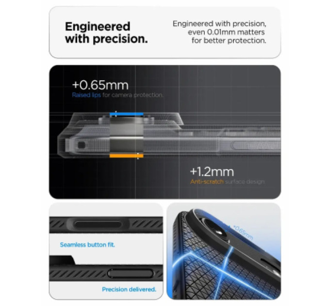 Spigen Чохол до мобільного телефона Spigen Liquid Air iPhone 17 Air Matte Black (ACS10302)