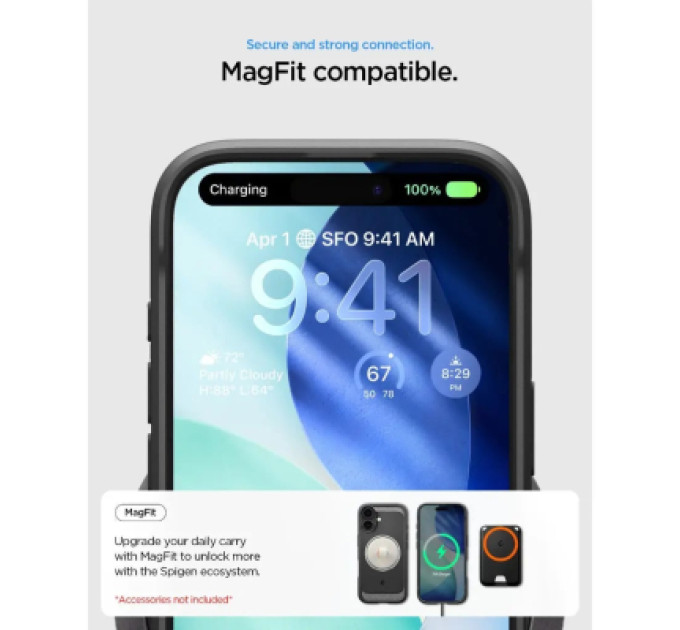 Spigen Чохол до мобільного телефона Spigen Rugged Armor MagFit iPhone 17 Matte Black (ACS10367)