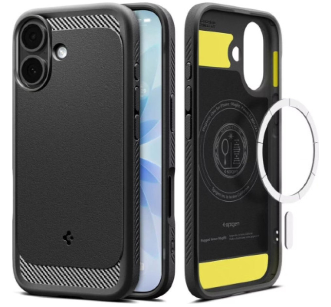 Spigen Чохол до мобільного телефона Spigen Rugged Armor MagFit iPhone 17 Matte Black (ACS10367)