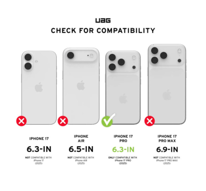 UAG Чохол до мобільного телефона UAG Pathfinder Clear MagSafe iPhone 17 Pro Ice/Silver (114551114333)