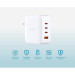D-Link Зарядний пристрій D-Link 3xUSB-C + 1xUSB PD140W GaN white (DCF-141)