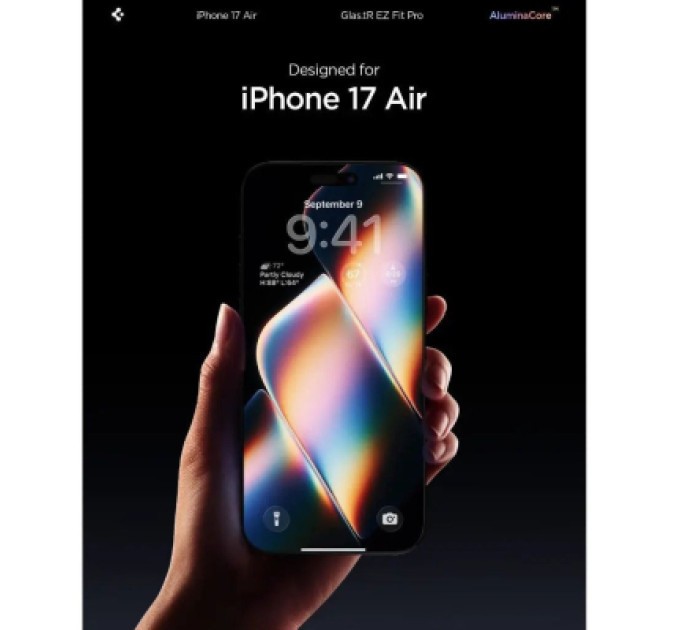 Spigen Скло захисне Spigen Glas.tR EZ Fit Pro HD iPhone 17 Air (AGL09870)