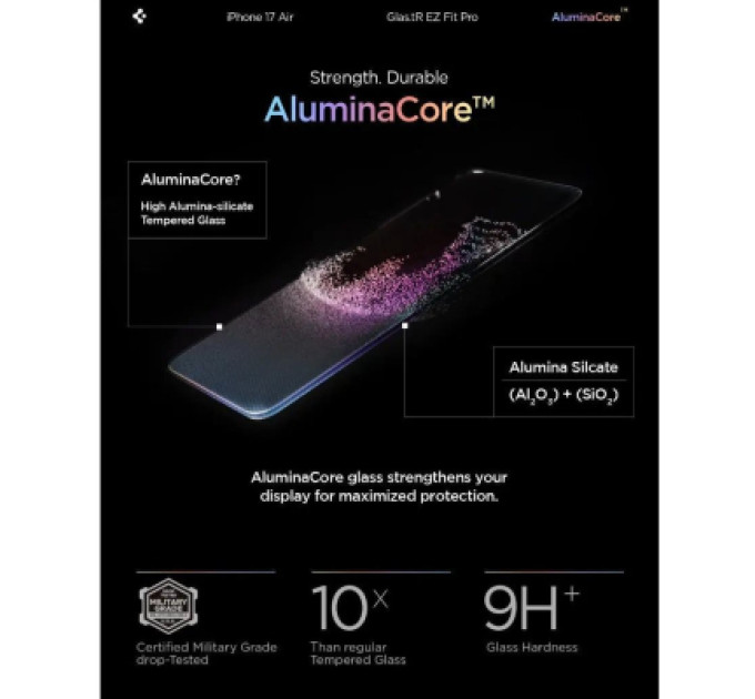 Spigen Скло захисне Spigen Glas.tR EZ Fit Pro HD iPhone 17 Air (AGL09870)