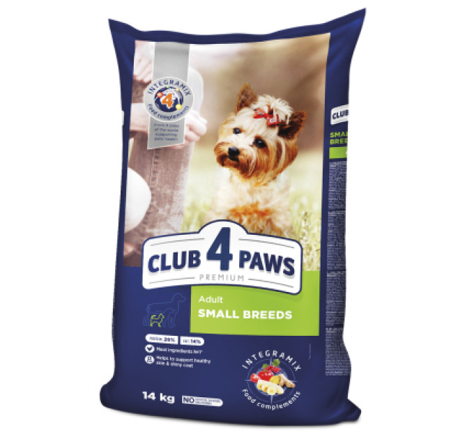 Club 4 Paws Сухий корм для собак Club 4 Paws Adult Small Breeds з куркою 14 кг (4820215368452)