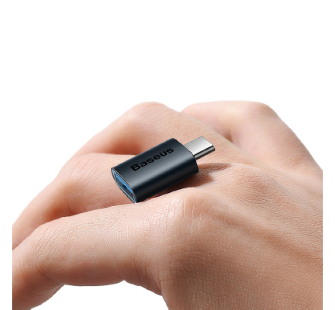 Baseus Перехідник OTG USB 3.1 AF to USB-C blue Baseus (ZJJQ000003)