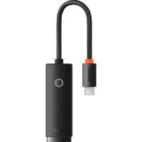 Перехідник USB-C to RJ45 Ethernet 1000Mbps black Baseus (WKQX000301)