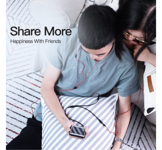 Кабель мультимедійний Jack 3.5mm M to 2X 3.5mm F Stereo Splitter Vention (BBSBY)