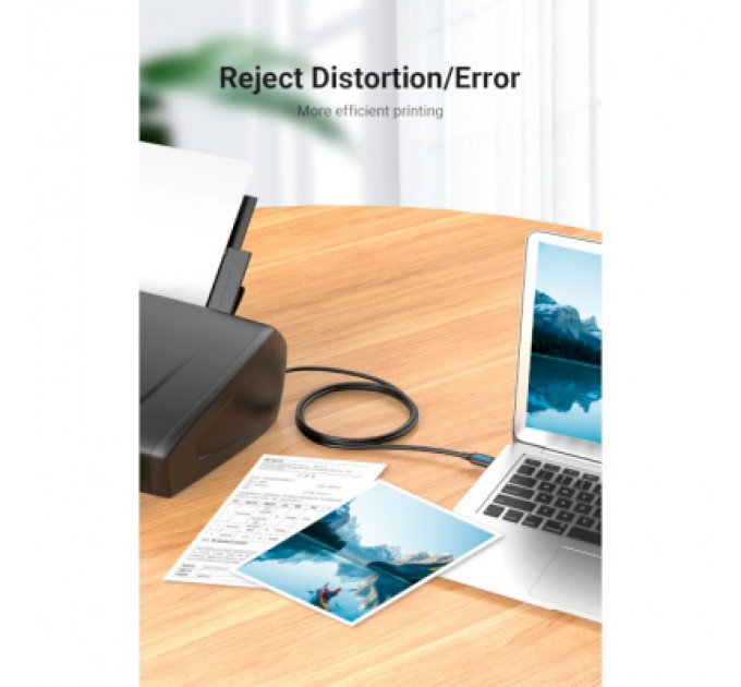 Кабель для принтера USB 2.0 AM/BM 3.0m 480Mbps PVC black Vention (COQBI)