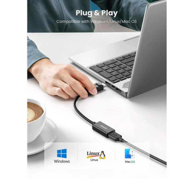 Ugreen Перехідник Display Port M to HDMI F 4K60Hz black Ugreen (70694)