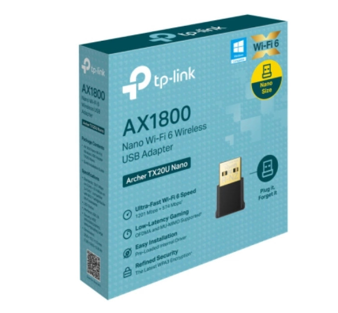 TP-Link Мережева карта Wi-Fi TP-Link Archer TX20U Nano (ARCHER-TX20U-NANO)