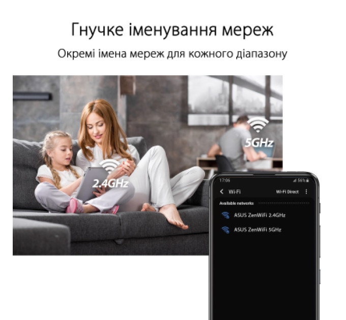 ASUS Точка доступу Wi-Fi ASUS ZenWiFi XD4 PLUS 3pcs (90IG07M0-MO3C40)