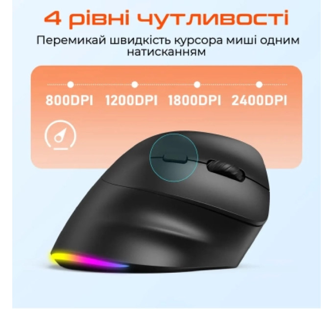 Meetion Мишка Meetion BTM010R RGB Bluetooth/Wireless Black (MT-BTM010R-A)