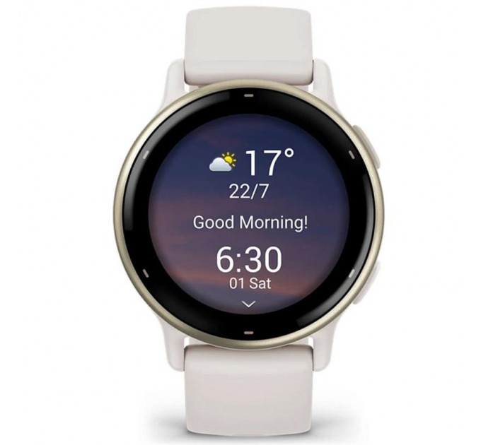 Смарт-годинник Garmin Vivoactive 5 Cream Gold Aluminum Bezel with Ivory Case and Silicone Band (010-02862-5B)