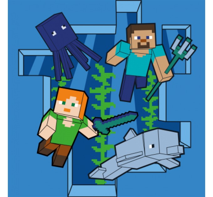 Картина по номерам Santi Майнкрафт Стів та Алекс у підводному світі 25х25см (955475)