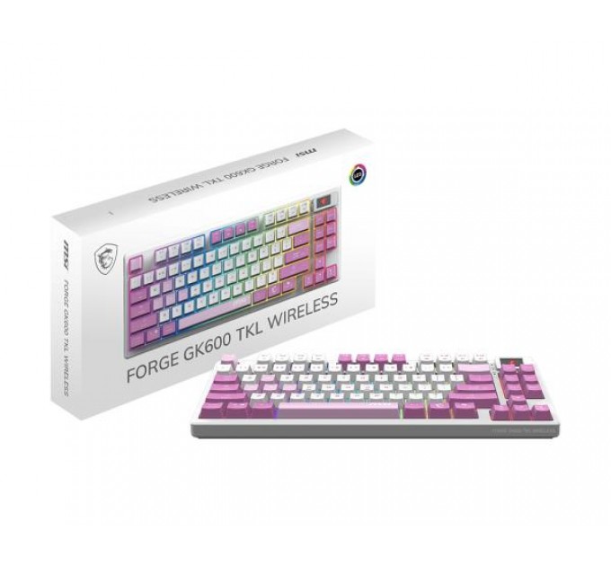 Клавіатура GAMING VIOLET UA FORGE GK600 TKL W VIOLET MSI