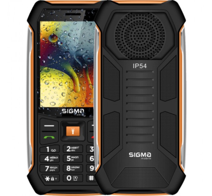 Мобільний телефон Sigma X-style 323 RAIN Black-Orange (4827798885727)